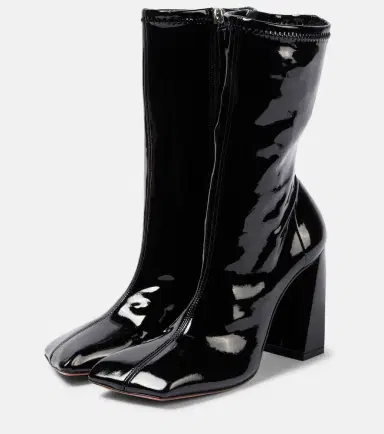 Amina Muaddi Marine 95 latex ankle boots | Thumbnail 3 Amina Muaddi Marine 95 latex ankle boots | Thumbnail 3