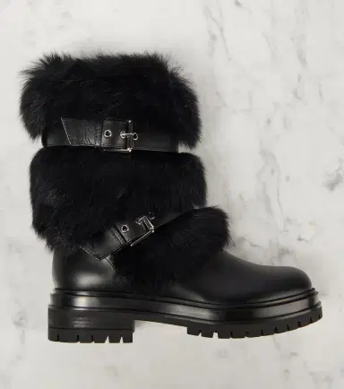 Gianvito Rossi Maverick leather and shearling biker boots | Thumbnail 2 Gianvito Rossi Maverick leather and shearling biker boots | Thumbnail 2