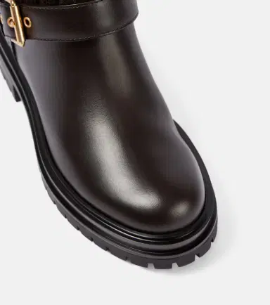 Gianvito Rossi Thurso leather-trimmed biker boots | Thumbnail 3 Gianvito Rossi Thurso leather-trimmed biker boots | Thumbnail 3