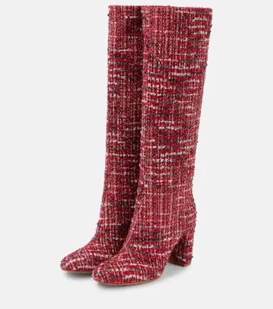 Gianvito Rossi Bouclé knee-high boots | Thumbnail 3 Gianvito Rossi Bouclé knee-high boots | Thumbnail 3