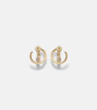 Ananya Scatter Double 18kt gold earrings with diamonds | Thumbnail 2 Ananya Scatter Double 18kt gold earrings with diamonds | Thumbnail 2
