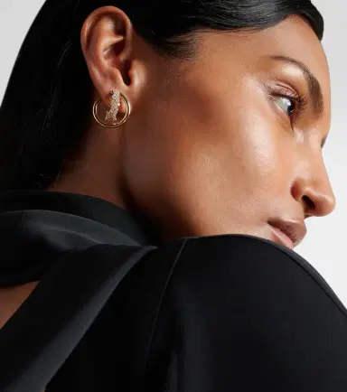 Ananya Scatter Double 18kt gold earrings with diamonds | Thumbnail 3 Ananya Scatter Double 18kt gold earrings with diamonds | Thumbnail 3