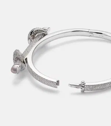 Ananya Chakra Icon 18kt white gold bracelet with diamonds and quartz | Thumbnail 2 Ananya Chakra Icon 18kt white gold bracelet with diamonds and quartz | Thumbnail 2