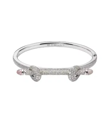 Ananya Chakra Icon 18kt white gold bracelet with diamonds and quartz | Thumbnail 1 Ananya Chakra Icon 18kt white gold bracelet with diamonds and quartz | Thumbnail 1