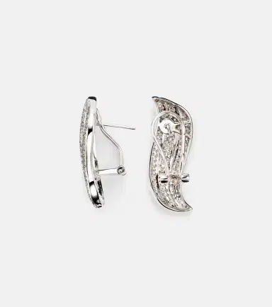 Anita Ko Celeste Small 18kt white gold earrings with diamonds | Thumbnail 4 Anita Ko Celeste Small 18kt white gold earrings with diamonds | Thumbnail 4