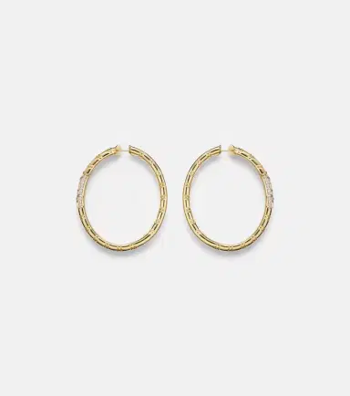Marina B Ondine 18kt yellow gold hoop earrings with diamonds | Thumbnail 2 Marina B Ondine 18kt yellow gold hoop earrings with diamonds | Thumbnail 2