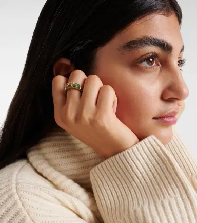 Ananya Scatter 18kt gold ring with emeralds and diamonds | Thumbnail 5 Ananya Scatter 18kt gold ring with emeralds and diamonds | Thumbnail 5
