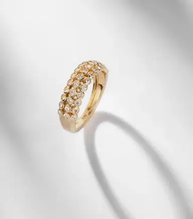 STONE AND STRAND Bold Lattice 14kt gold ring with diamonds | Thumbnail 5 STONE AND STRAND Bold Lattice 14kt gold ring with diamonds | Thumbnail 5