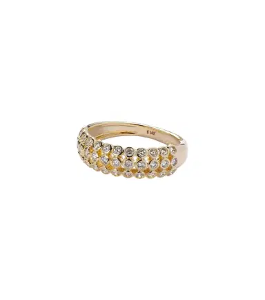 STONE AND STRAND Bold Lattice 14kt gold ring with diamonds | Thumbnail 1 STONE AND STRAND Bold Lattice 14kt gold ring with diamonds | Thumbnail 1