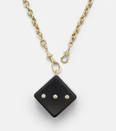 Marie Lichtenberg Dado Jumbo 18kt gold and wood pendant necklace with diamonds | Thumbnail 6 Marie Lichtenberg Dado Jumbo 18kt gold and wood pendant necklace with diamonds | Thumbnail 6