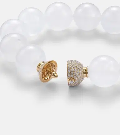 Octavia Elizabeth Riviera Orb beaded 18kt gold bracelet with moonstone and diamonds | Thumbnail 2 Octavia Elizabeth Riviera Orb beaded 18kt gold bracelet with moonstone and diamonds | Thumbnail 2