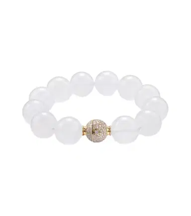 Octavia Elizabeth Riviera Orb beaded 18kt gold bracelet with moonstone and diamonds | Thumbnail 1 Octavia Elizabeth Riviera Orb beaded 18kt gold bracelet with moonstone and diamonds | Thumbnail 1