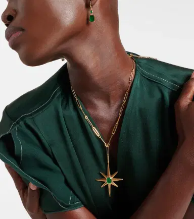 SHAY JEWELRY Starburst 18kt gold necklace with emerald and diamonds | Thumbnail 4 SHAY JEWELRY Starburst 18kt gold necklace with emerald and diamonds | Thumbnail 4
