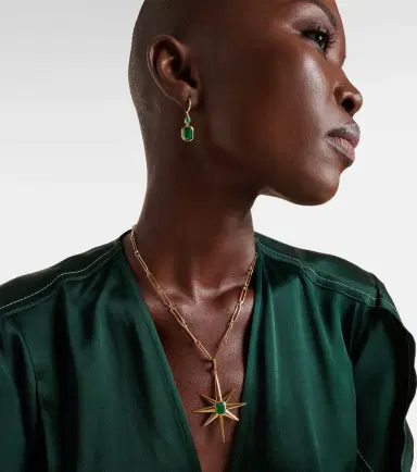 SHAY JEWELRY Starburst 18kt gold necklace with emerald and diamonds | Thumbnail 6 SHAY JEWELRY Starburst 18kt gold necklace with emerald and diamonds | Thumbnail 6