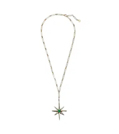 SHAY JEWELRY Starburst 18kt gold necklace with emerald and diamonds | Thumbnail 1 SHAY JEWELRY Starburst 18kt gold necklace with emerald and diamonds | Thumbnail 1