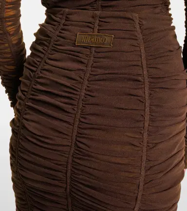The Attico Ruched high-rise jersey miniskirt | Thumbnail 3 The Attico Ruched high-rise jersey miniskirt | Thumbnail 3