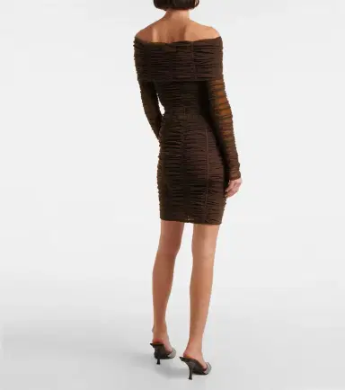 The Attico Ruched high-rise jersey miniskirt | Thumbnail 4 The Attico Ruched high-rise jersey miniskirt | Thumbnail 4