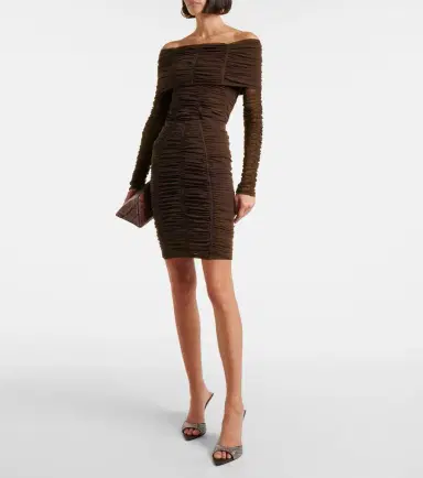 The Attico Ruched high-rise jersey miniskirt | Thumbnail 5 The Attico Ruched high-rise jersey miniskirt | Thumbnail 5