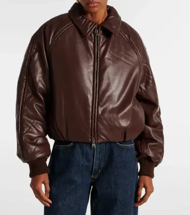 AGOLDE x Shoreditch Ski Club Tate faux leather bomber jacket | Thumbnail 2 AGOLDE x Shoreditch Ski Club Tate faux leather bomber jacket | Thumbnail 2