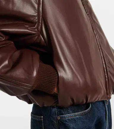 AGOLDE x Shoreditch Ski Club Tate faux leather bomber jacket | Thumbnail 3 AGOLDE x Shoreditch Ski Club Tate faux leather bomber jacket | Thumbnail 3