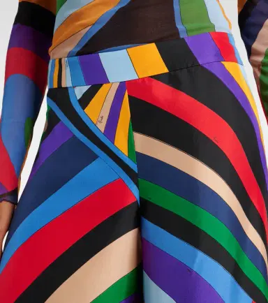 Pucci Iride silk twill wide-leg pants | Thumbnail 3 Pucci Iride silk twill wide-leg pants | Thumbnail 3