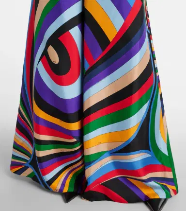 Pucci Iride silk twill wide-leg pants | Thumbnail 4 Pucci Iride silk twill wide-leg pants | Thumbnail 4