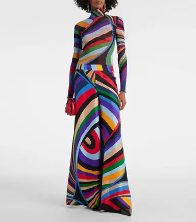 Pucci Iride silk twill wide-leg pants | Thumbnail 5 Pucci Iride silk twill wide-leg pants | Thumbnail 5