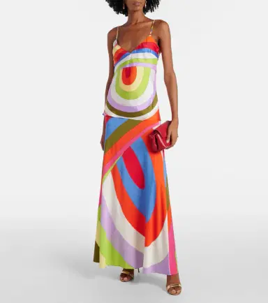 Pucci Iride jersey satin maxi skirt | Thumbnail 3 Pucci Iride jersey satin maxi skirt | Thumbnail 3
