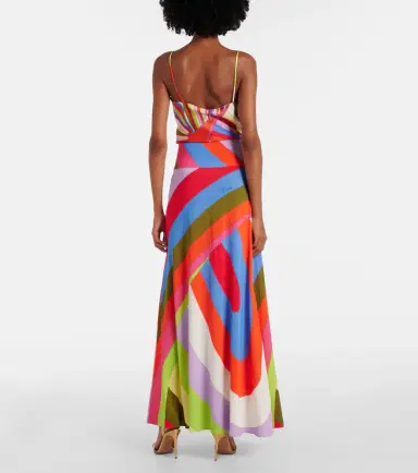 Pucci Iride jersey satin maxi skirt | Thumbnail 4 Pucci Iride jersey satin maxi skirt | Thumbnail 4