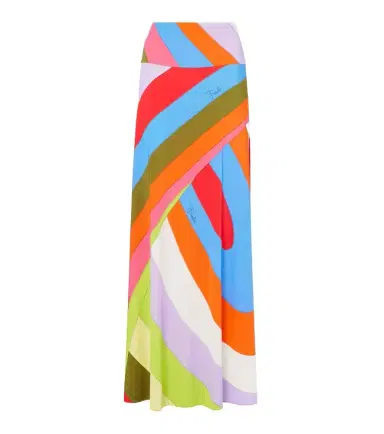 Pucci Iride jersey satin maxi skirt | Thumbnail 1 Pucci Iride jersey satin maxi skirt | Thumbnail 1