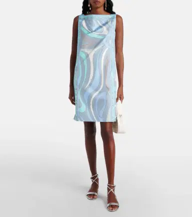 Pucci Marmo silk twill minidress | Thumbnail 4 Pucci Marmo silk twill minidress | Thumbnail 4