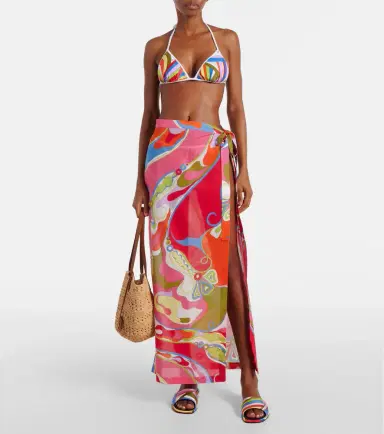 Pucci Orchidee cotton muslin beach cover-up | Thumbnail 2 Pucci Orchidee cotton muslin beach cover-up | Thumbnail 2