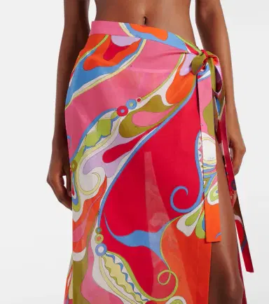 Pucci Orchidee cotton muslin beach cover-up | Thumbnail 3 Pucci Orchidee cotton muslin beach cover-up | Thumbnail 3