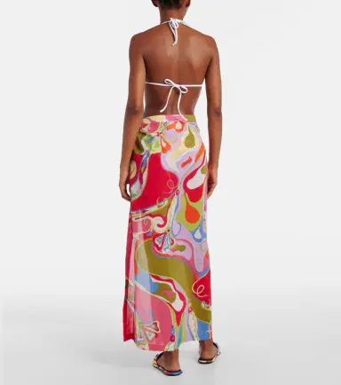 Pucci Orchidee cotton muslin beach cover-up | Thumbnail 4 Pucci Orchidee cotton muslin beach cover-up | Thumbnail 4
