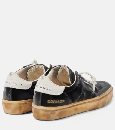 Golden Goose Soul Star suede-trimmed velvet sneakers | Thumbnail 2 Golden Goose Soul Star suede-trimmed velvet sneakers | Thumbnail 2