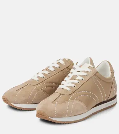 Toteme Sport suede-trimmed sneakers | Thumbnail 2 Toteme Sport suede-trimmed sneakers | Thumbnail 2