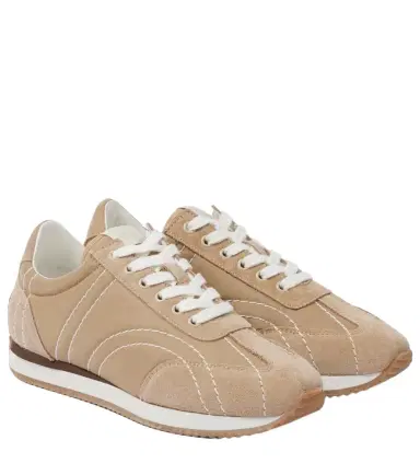 Toteme Sport suede-trimmed sneakers | Thumbnail 1 Toteme Sport suede-trimmed sneakers | Thumbnail 1