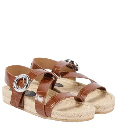 Stella McCartney Gaia S-Wave leather espadrille sandals | Thumbnail 1 Stella McCartney Gaia S-Wave leather espadrille sandals | Thumbnail 1