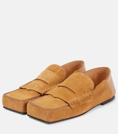 Jacquemus Carré croc-effect suede penny loafers | Thumbnail 5 Jacquemus Carré croc-effect suede penny loafers | Thumbnail 5