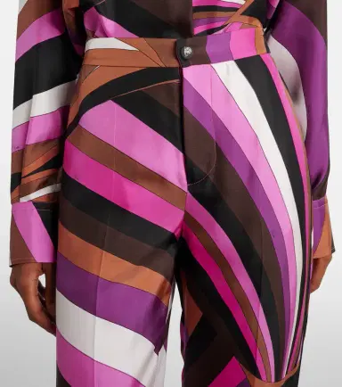 Pucci Iride high-rise silk twill wide-leg pants | Thumbnail 2 Pucci Iride high-rise silk twill wide-leg pants | Thumbnail 2