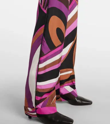 Pucci Iride high-rise silk twill wide-leg pants | Thumbnail 4 Pucci Iride high-rise silk twill wide-leg pants | Thumbnail 4