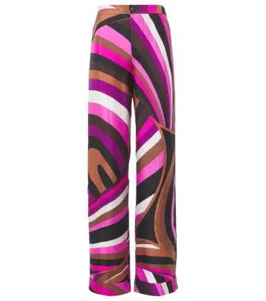 Pucci Iride high-rise silk twill wide-leg pants | Thumbnail 1 Pucci Iride high-rise silk twill wide-leg pants | Thumbnail 1