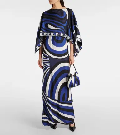 PUCCI Iride silk slip dress and cape set | Thumbnail 4 PUCCI Iride silk slip dress and cape set | Thumbnail 4