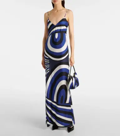 PUCCI Iride silk slip dress and cape set | Thumbnail 5 PUCCI Iride silk slip dress and cape set | Thumbnail 5