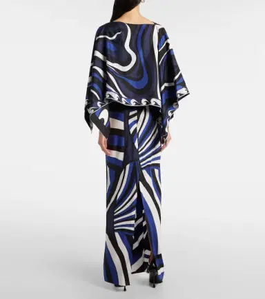 PUCCI Iride silk slip dress and cape set | Thumbnail 6 PUCCI Iride silk slip dress and cape set | Thumbnail 6