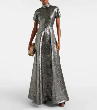 Emilia Wickstead Malinda jacquard gown | Thumbnail 3 Emilia Wickstead Malinda jacquard gown | Thumbnail 3