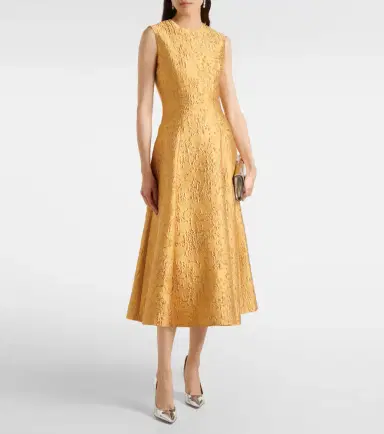 Emilia Wickstead Mara floral embossed jacquard midi dress | Thumbnail 2 Emilia Wickstead Mara floral embossed jacquard midi dress | Thumbnail 2