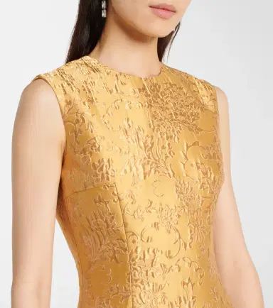 Emilia Wickstead Mara floral embossed jacquard midi dress | Thumbnail 3 Emilia Wickstead Mara floral embossed jacquard midi dress | Thumbnail 3