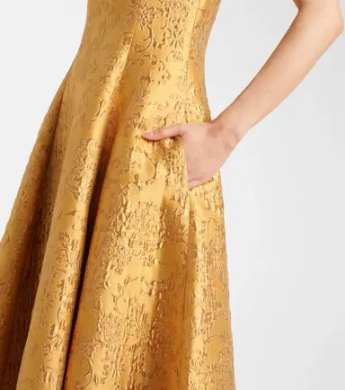 Emilia Wickstead Mara floral embossed jacquard midi dress | Thumbnail 4 Emilia Wickstead Mara floral embossed jacquard midi dress | Thumbnail 4