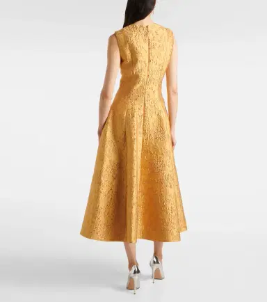Emilia Wickstead Mara floral embossed jacquard midi dress | Thumbnail 5 Emilia Wickstead Mara floral embossed jacquard midi dress | Thumbnail 5